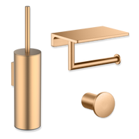 Tuvalu toilet accessory set with shelf