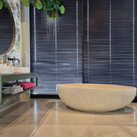 Concrete freestanding bath organic