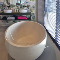 Concrete freestanding bath organic