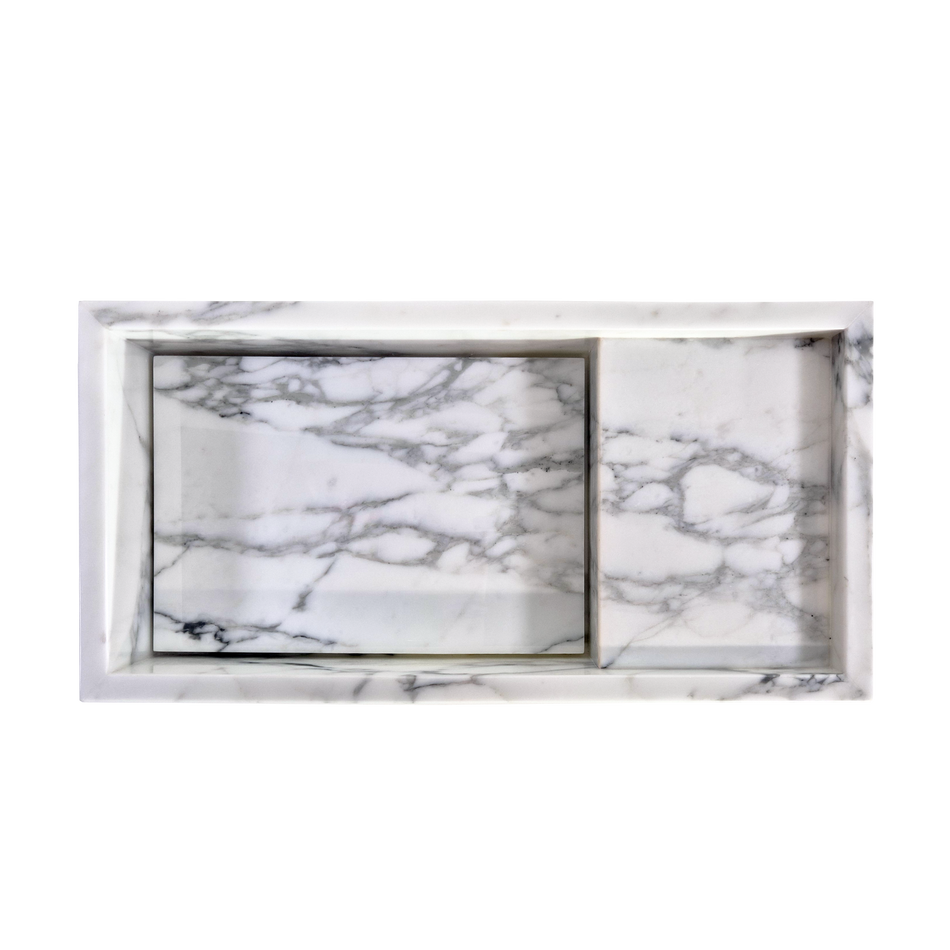 Plate fontein Arabescato Corchia 50