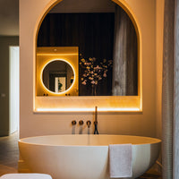 Concrete freestanding bath organic