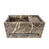 Plate fontein Breccia di Arzo, met handdoekrail