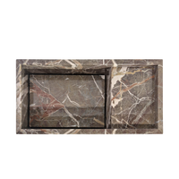 Plate fontein Breccia di Arzo, met handdoekrail