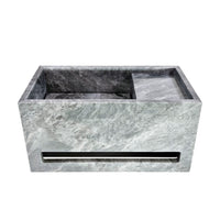 Plate fontein Grigio Trambiserra, met handdoekrail