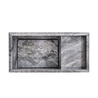 Plate fontein Grigio Trambiserra, met handdoekrail