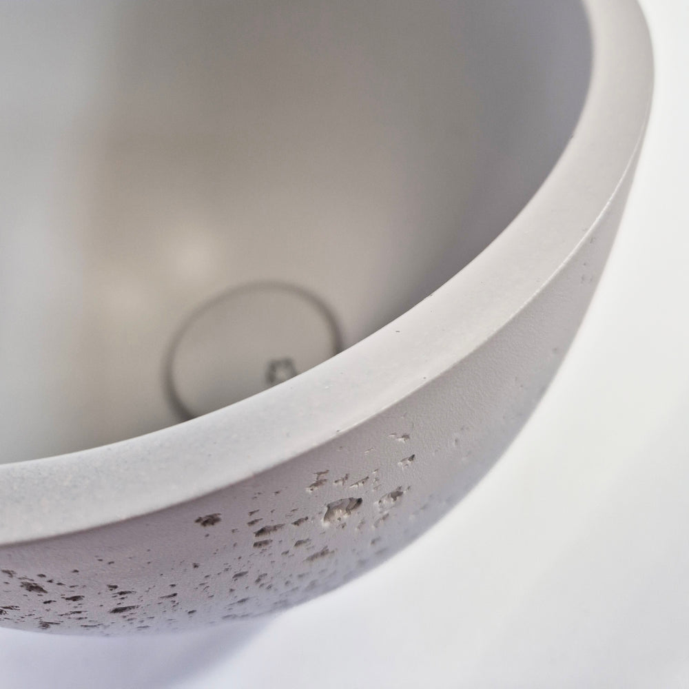 Concrete mini washbasin bowl round