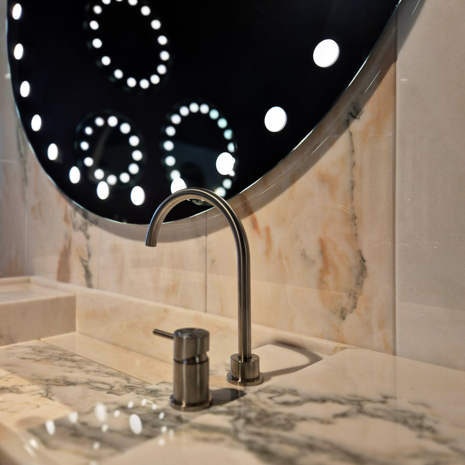 Circus ronde spiegel inclusief verlichting