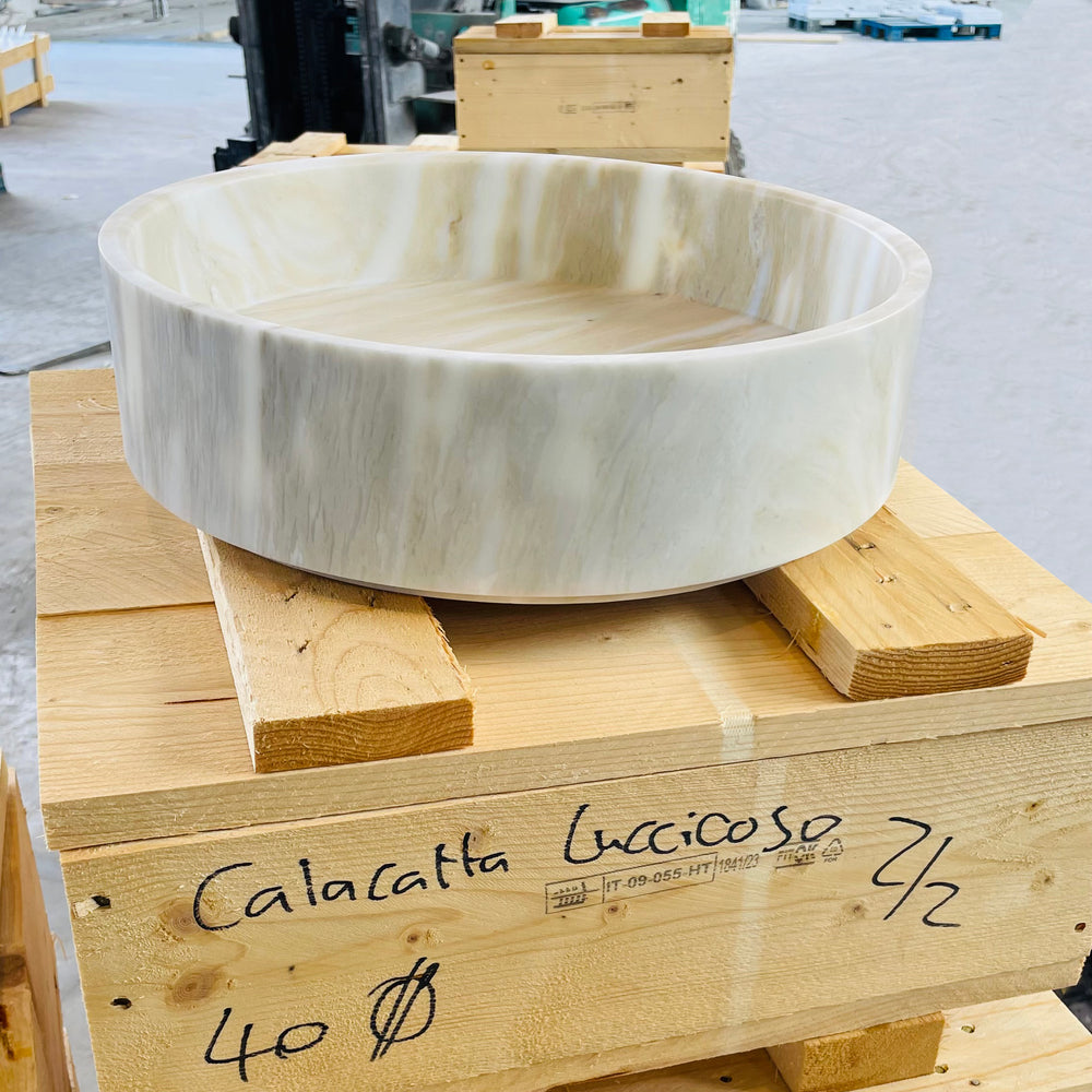 Rocky rond Calacatta Luccicoso