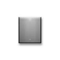 Tuvalu spiegel, rechthoek met verlichting en verwarming zwart