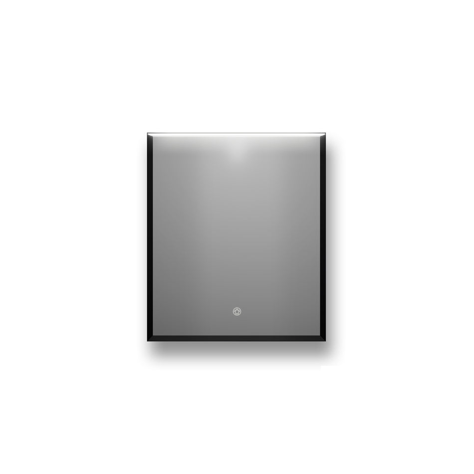 Tuvalu spiegel, rechthoek met verlichting en verwarming zwart