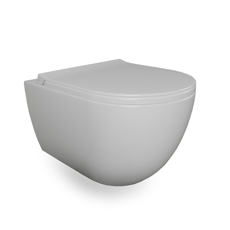 Compact rimless toilet pack