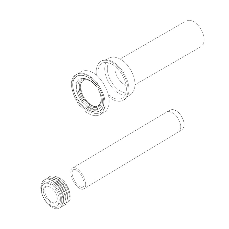 Compact rimless toilet pack