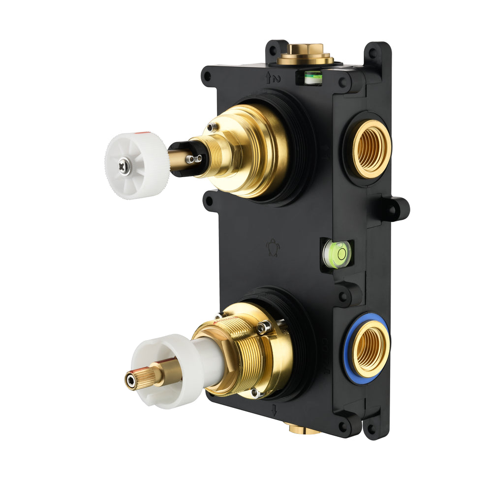Tuvalu thermostat 2-way diverter, 2 hole set